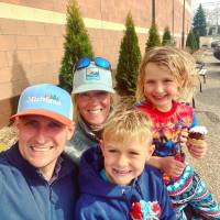 Family enjoying ice cream