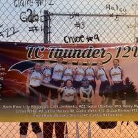 TC Thunder 12u banner with Bardon's as a sponser